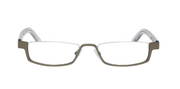 Shiny Gunmetal Front with Clear Crystal Temples