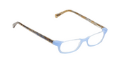 Milky Blue Front with Brown and Blue Chop Temples