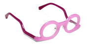 Milky Pink Front and Fuscia Temples