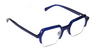[Navy Blue with Pink Flecks Front and Blue Temples]