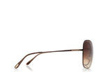 Shiny Brown, Transparent Brown Temple Tips - Gradient Brown Lenses