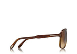 Shiny Blonde Havana - Gradient Brown Lenses