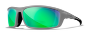 Matte Grey - Captivate Polarized Green Mirror (Copper Base)