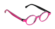 Layered Electric Pink - White and Black Front and Temples