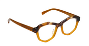 Amber Tortoise with Gold Front and Gold Temples