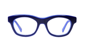 Rich Navy and Cobalt Layered Front and Temples