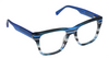 [Blue Stripe Front with Blue Crystal Temples]