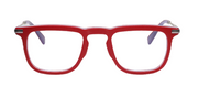 Matte Red Front and Metal Temples