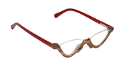 Matte Wood Pattern Front with Matte Red Temples