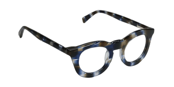 [Blue & Brown Pattern Front and Temples]