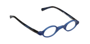 Matte Blue Front and Blue with Brown Horn Temples