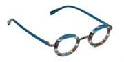 Teal Multi Stripe Front and Solid Teal Temples