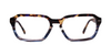 [Tortoise to Blue Stripe Fade Front and Temples]