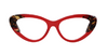 [Cherry Red Front and Animal Print Temples]