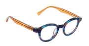Purple and Orange Multicolor Front with Orange Crystal Temples