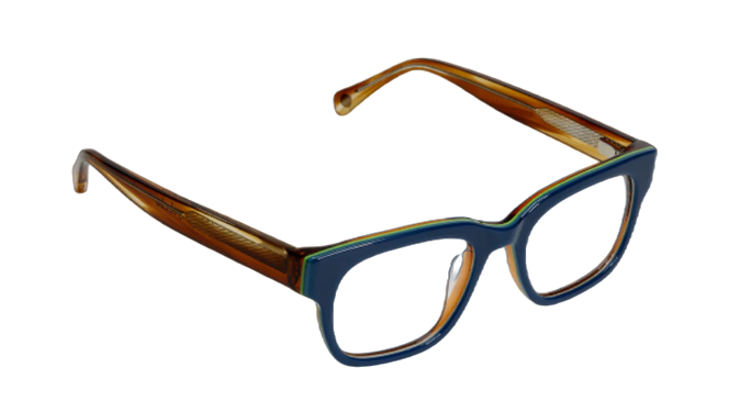 [Layered Teal Front with Blonde Horn Temples]