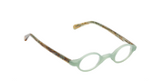 Milky Green Front with Brown and Green Chop Temples
