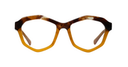 Amber Tortoise with Gold Front and Gold Temples